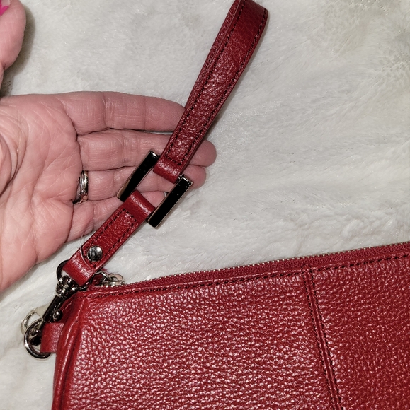 Talbots Wristlet Clutch Purse Bag Pebbled Leather - Picture 8 of 9